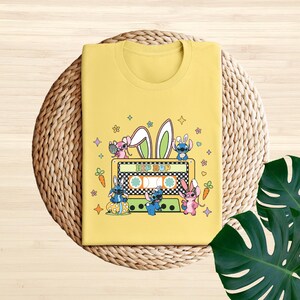 Disney Stitch Angel Easter Shirt, Stitch Hop Hip Shirt, Stitch Easter Shirt, Easter Gift Tee, Stitch Easter Bunny Shirt, Disney Easter Tee