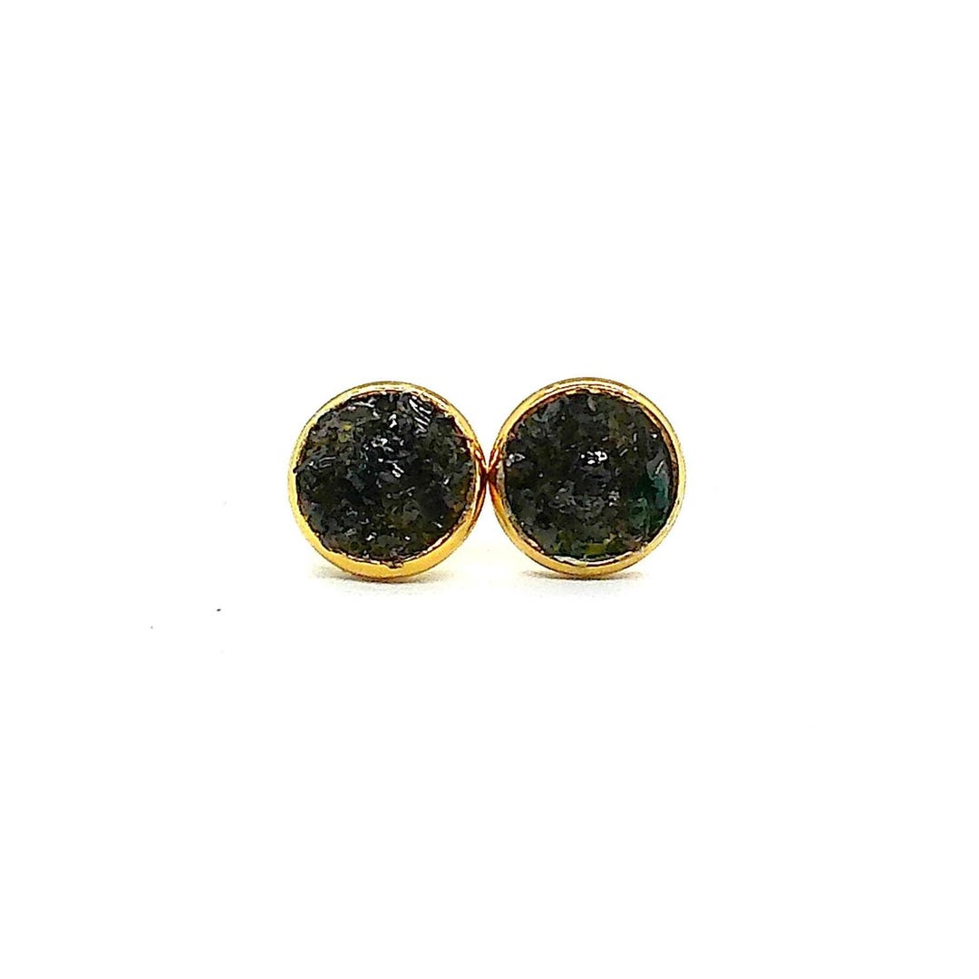 HONEY STUD GOLD OBSIDIAN BLACK
