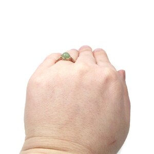 Green Aventurine 14k Rose Gold Filled Wire Wrapped Ring Custom Sized image 5