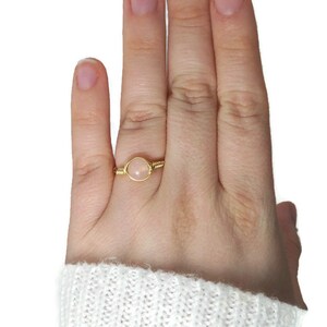 Rose Quartz 14k Yellow Gold Filled Wire Wrapped Ring image 5