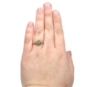 Green Aventurine 14k Rose Gold Filled Wire Wrapped Ring Custom Sized image 4