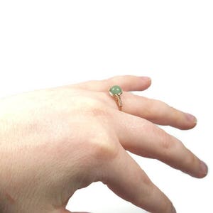 Green Aventurine 14k Rose Gold Filled Wire Wrapped Ring Custom Sized image 6