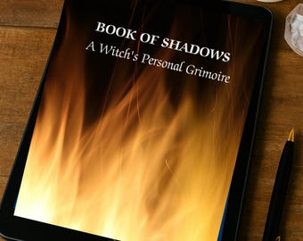 Book of Shadows Printable | Witchy Grimoire Pages PDF | Spells, Rituals, Moon Phases & Witchcraft Journal