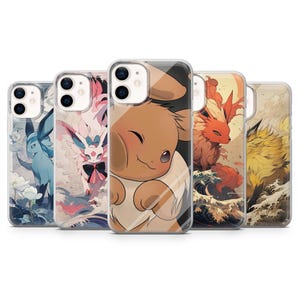Sylveon Jolteon Eeveelution Flareon Cosplay Vaporeon Phone cover for iPhone 16,15,14,13,12,Pixel 9,9 Pro,9 Pro XL 8A,Samsung S24,S23,A55,A54