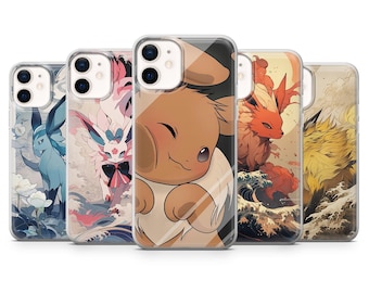 Sylveon Jolteon Eeveelution Flareon Cosplay Vaporeon Phone cover for iPhone 16,15,14,13,12,Pixel 9,9 Pro,9 Pro XL 8A,Samsung S24,S23,A55,A54