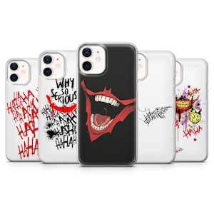 Joker DC Comics Why So Serious Villain Phone cover for iPhone 16,15,14,13,12,11,Pixel 9, 9 Pro,9 Pro XL 8A, 8Pro,7A, Samsung S24,S23,A55,A54