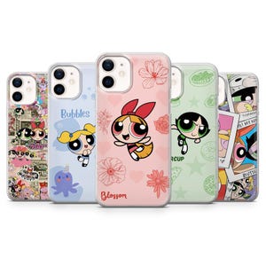Powerpuff Girls Buttercup Blossom Bubbles Handyhülle für iPhone 16,15,14,13,12,11,Pixel 9, 9 Pro,9 Pro XL 8A, 8Pro, Samsung S24,S23,A55,A54