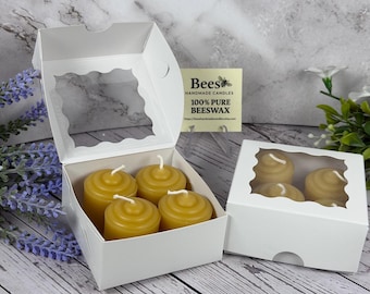 Gift Box of 100% Pure Beeswax Votive Candles – Handmade in Minnesota