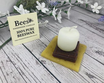 100% Pure Beeswax S'mores Candle – Handmade, Outdoor Décor