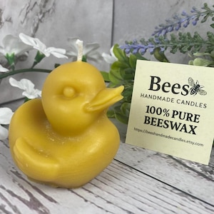 100% Beeswax Duck Candle, Handmade in Minnesota