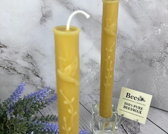 8" Spring Table Candle - 100% Pure USA Beeswax - Handmade in Minnesota