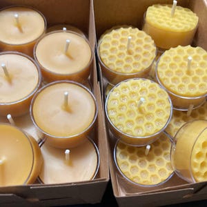 100%ピュア蜜蝋ティーライトキャンドルのギフトボックス – ミネソタ州で手作り