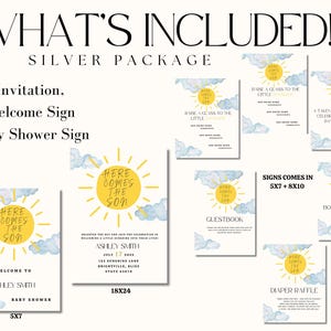 Here Comes the Son Baby Shower Decor | Sunshine-Themed Party Supplies | Boy Baby Shower Ideas