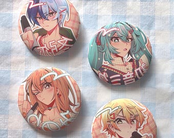 Colorful Stage! PRSK April Fool's Booo! Buttons