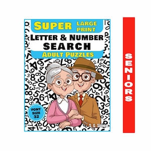 Large Print Number & Letter Search Puzzle Book for Seniors (PDF Download)