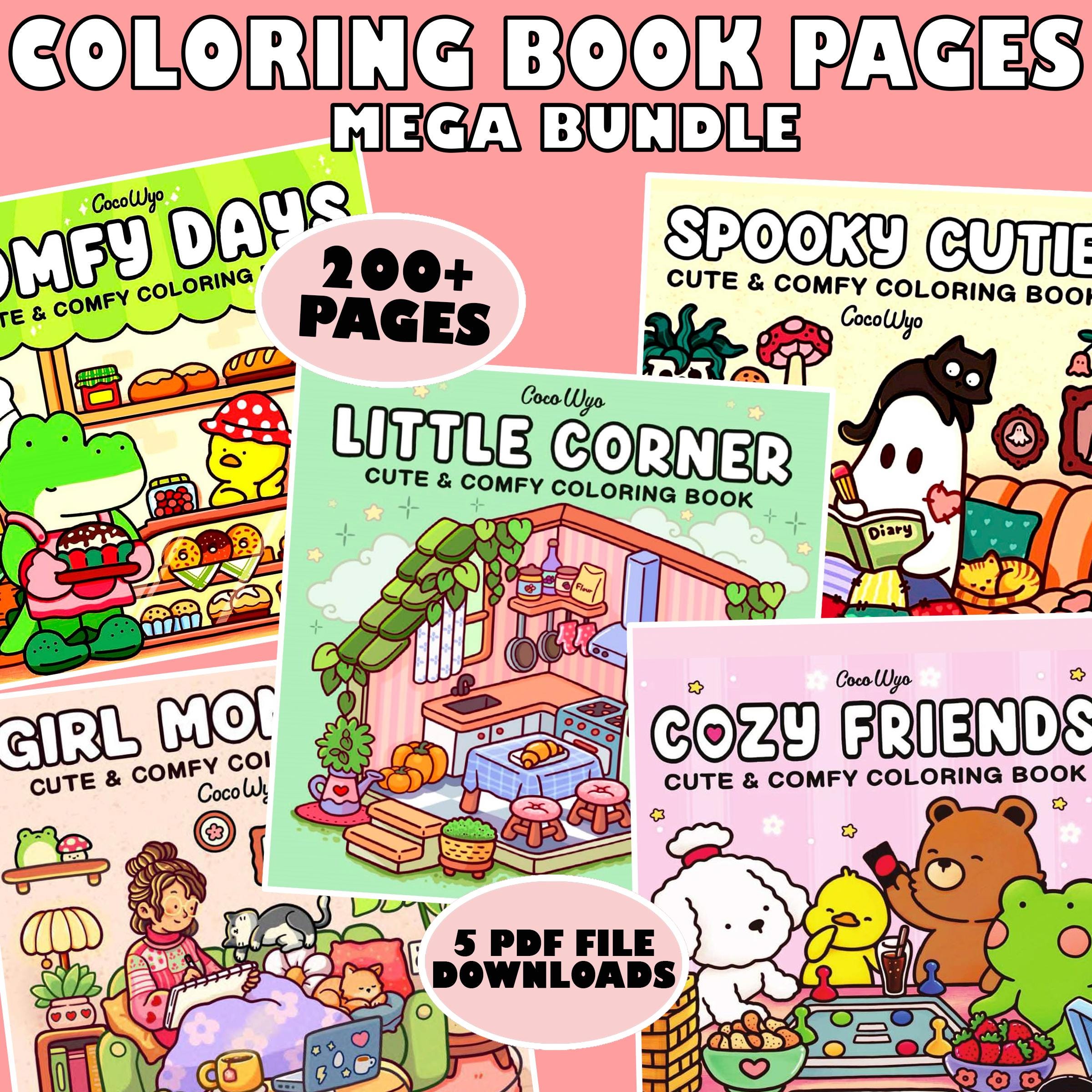 5 Coloring Book Bundle, Coco Wyo Bold-easy Girl Moments, Little Corners ...