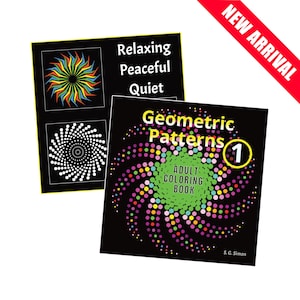 Geometric Patterns Coloring Book: Kaleidoscope Designs, relaxing, calming, meditative art, (Digital PDF Download)