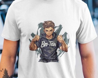 Gym Buddy T-Shirt, Anime Workout Graphic Tee, Fitness Apparel, Motivational Gear, Gift