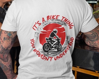 Camiseta "It's a Bike Thing", camiseta gráfica de ciclismo para amantes de las motos y motociclistas, camiseta unisex de algodón