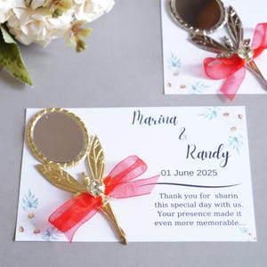 Mini espelho para convidados de casamento, lembrancinha rústica de casamento, lembrancinhas personalizadas, acessório de presente, presente de noite de hena, cartão de agradecimento, presente para madrinhas