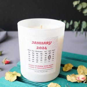 Personalisierte Sojakerze Geschenk für Geburtstagsfeiern, Geburtstagskerze Geschenk