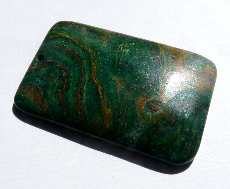 Gemstone Pendant Sea Sediment Bead Sea Sediment Pendant Blue Pendant Green Pendant Jasper Bead Gemstone Bead Focal Bead Jasper Focal Bead