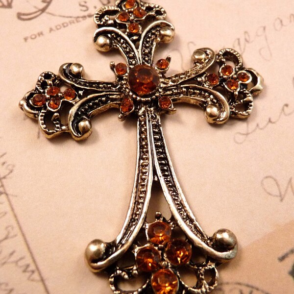 Kreuz Anhänger Antik Gold Cross Kreuz Gold Erkenntnisse Bead Strass Anhänger Gold Anhänger