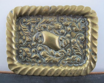 Victorian Edwardian Repousse Card Tray Signed Townshends Limited Miniature 1890s