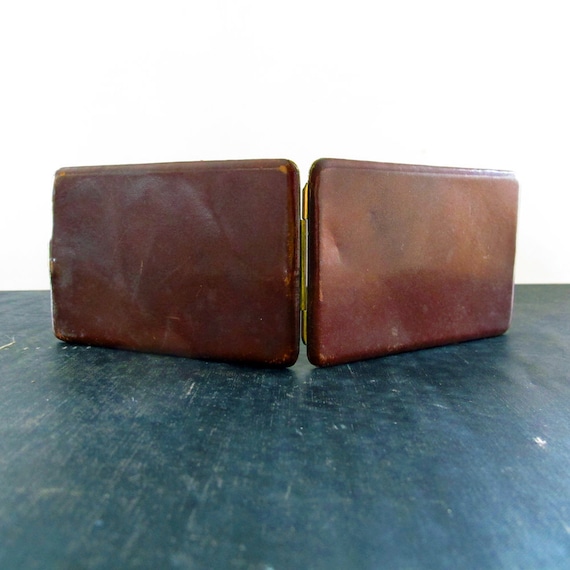 Rumpp Wallet Case Wallet 1930s Rumpp Leather Brass Mechanism Monog… - Gem