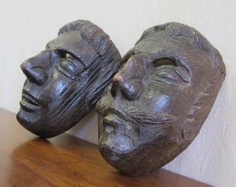 Central American passion play or dance masks, late 19th century 1800s, probably Guatemalan
