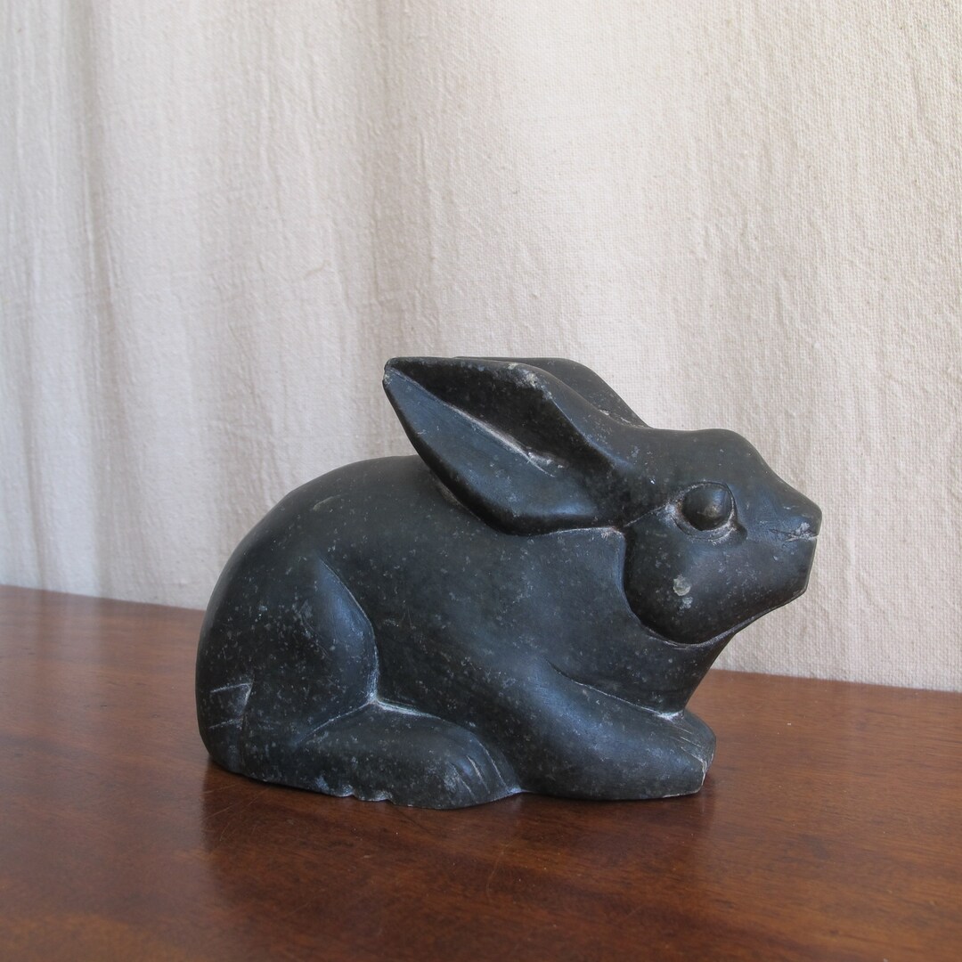 Inuit or Eskimo Carved Soapstone Rabbit Sculpture, C. 1950 Vintage ...