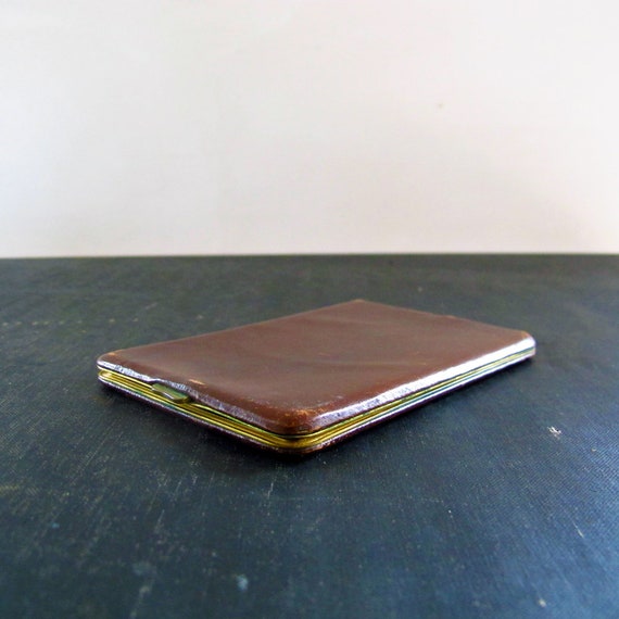 Rumpp Wallet Case Wallet 1930s Rumpp Leather Brass Mechanism Monog… - Gem