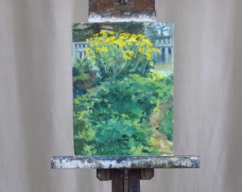 David Wenzel Plein Air Painting of Wildflowers in a Garden, artist of The Hobbit graphic novels