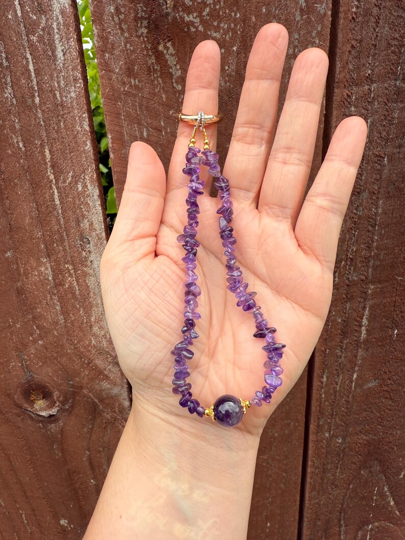 Amethyst with Bead