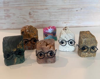 Set of 6 - Crystal Buddies Monsters || Raw Cluster Animal Hedgehogs