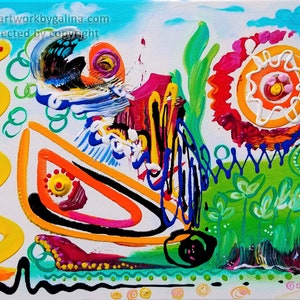 Transformations - Original Acrylic Painting on stretched canvas by Galina