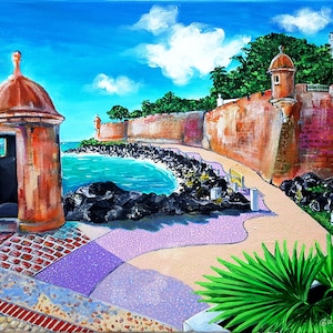 Paseo De La Princesa, Old San Juan, Puerto Rico - artwork by Galina