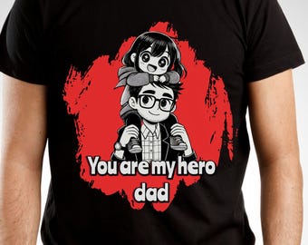 Vous êtes mon héros papa svg Png, version bande dessinée Png, fête des pères Png, paternité Png, papa vie Png, conception de chemise papa, cadeau pour père Png svg