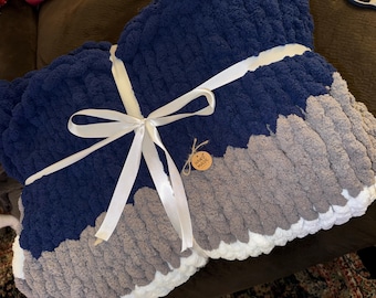 Handmade Chunky Chenille Throw Blankets-Customizable
