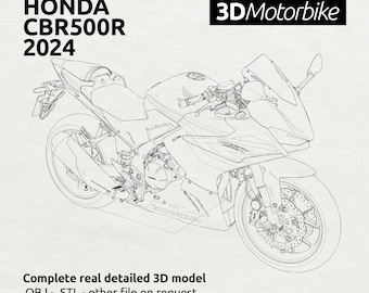 Honda CBR500R 2024 - OBJ STL 3D model file