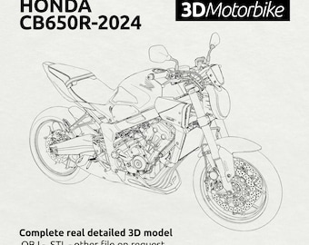 Honda CB650R 2024 - OBJ STL 3D model file