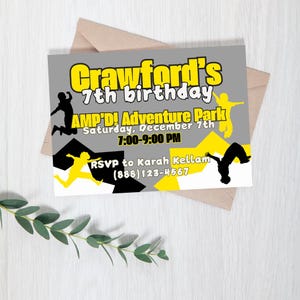 Jump Birthday Party Invitation