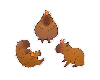 Capybara-stickerpakket, waterdichte vinylstickers, Capy Art
