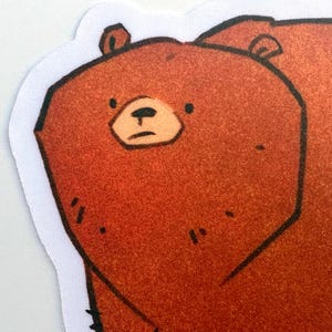 close up photo showing the texture of the matte stickers