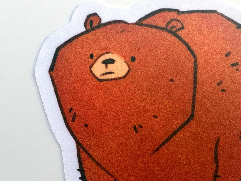 close up photo showing the texture of the matte stickers