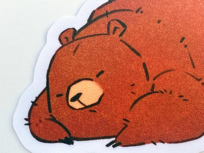 close up photo showing the texture of the matte stickers