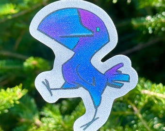 Crow Sticker, Gothic Raven Decal, Waterproof Vinyl, Sparkly or Matte