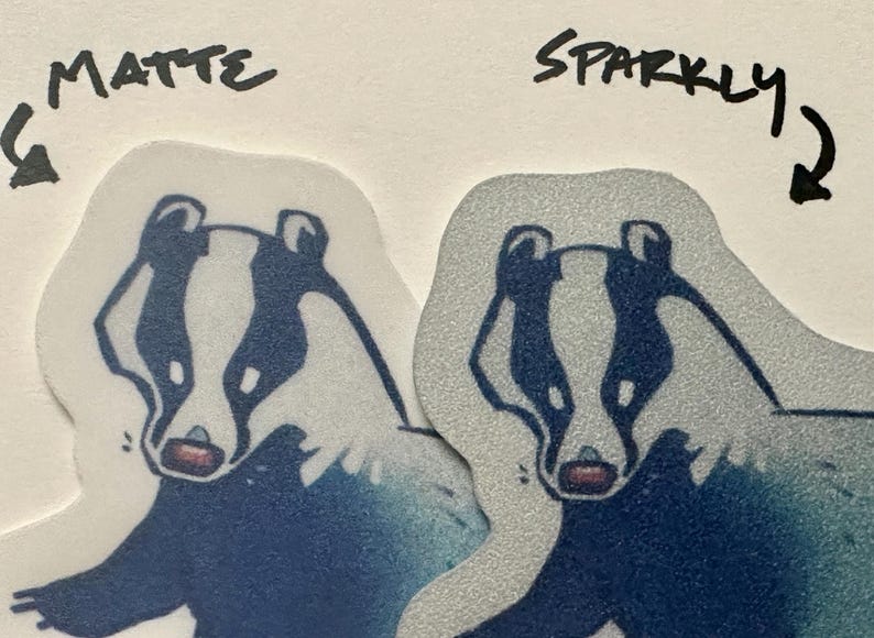 Badger Illustration Sticker Pack, Waterproof Vinyl Stickers - Etsy