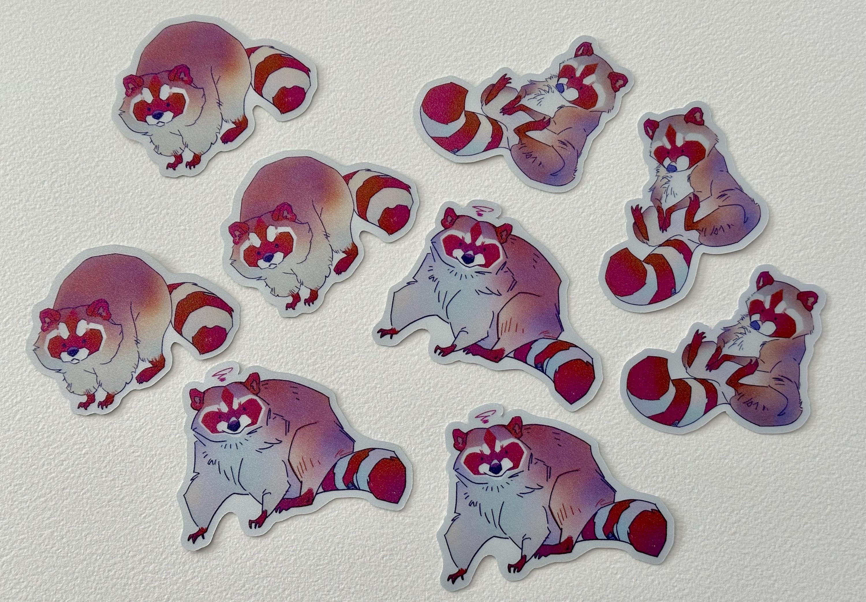 Rascal Raccoon Sticker Sparkly Raccoon Stickers, Raccoon Sticker Pack, Trash Panda Sticker ...