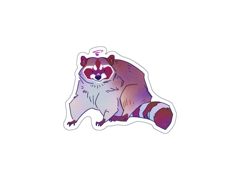 Rascal Raccoon Sticker Sparkly Raccoon Stickers, Raccoon Sticker Pack, Trash Panda Sticker ...